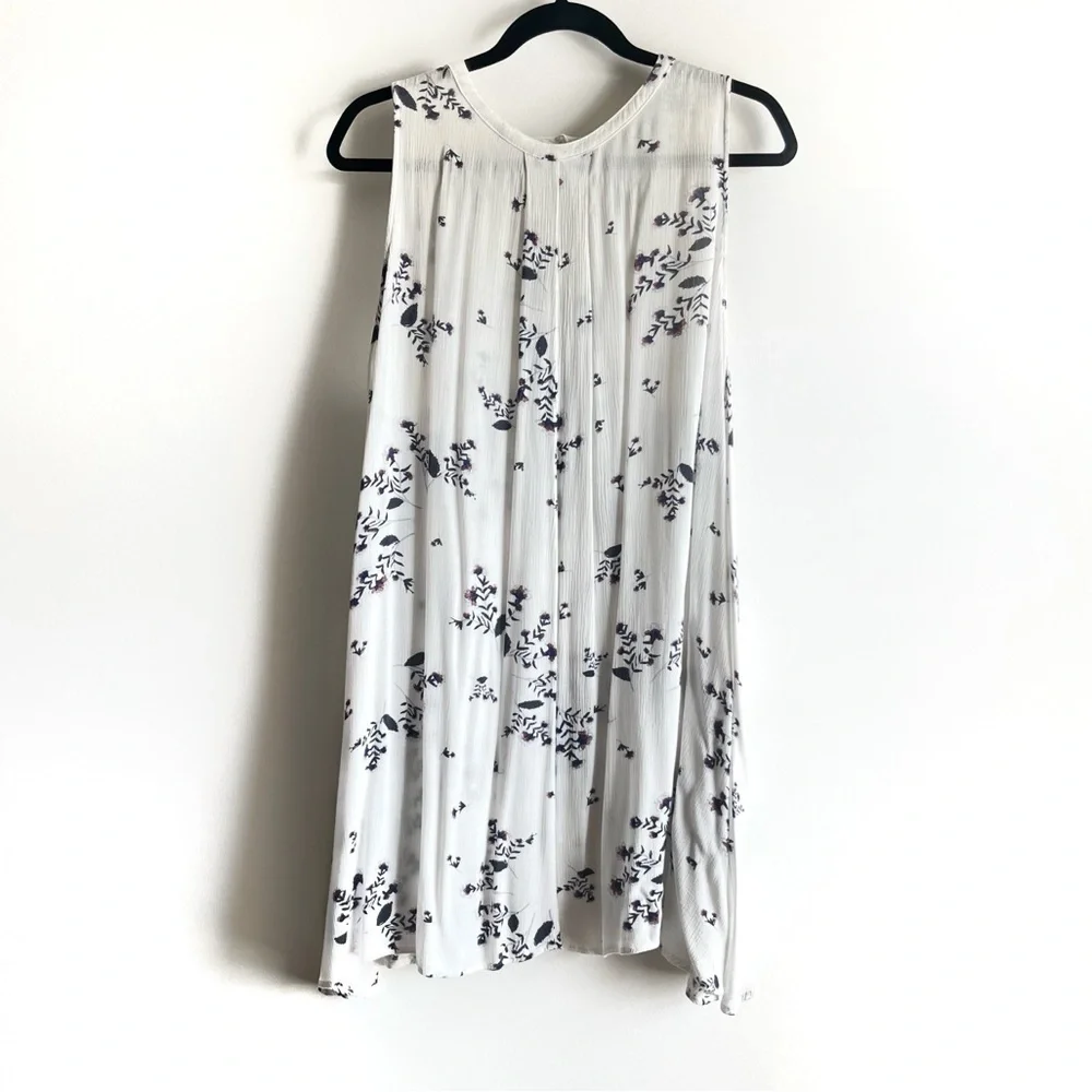 Free People Tree Swing White Floral Tunic Dress Size Medium